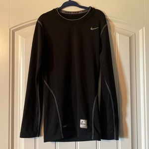 Boy or girl Nike pro tight black long sleeve shirt medium